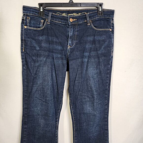 Old Navy Womens Jeans Size 6 Reg The Sweetheart Boot Cut Mid Rise Stretch Dark - Picture 4 of 9